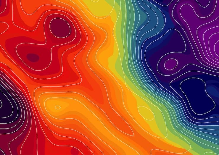 Thermal heat map with temperature contours